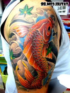 Koi Fish Arm Tattoos Upper Arm Japanese Koi Fish Design Tattoo with size 800 X 1067