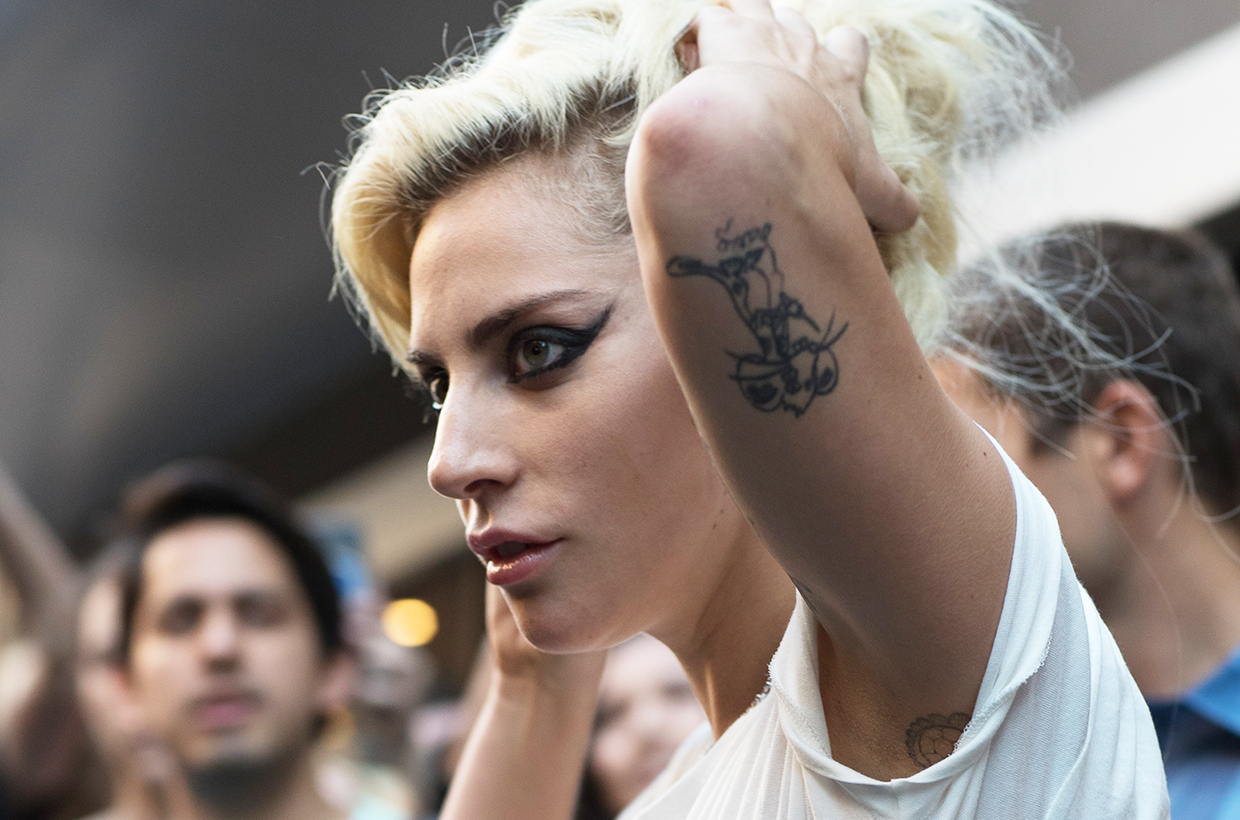 Lady Gaga Tattoos Meanings Explained Billboard pertaining to proportions 1240 X 820