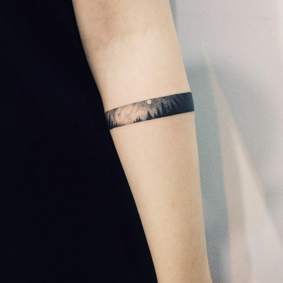 Landscape Tattoo Armband Tattooistdoy On Instagram Based Out Of inside size 1080 X 1080