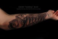 Last Name Tattoo Forearm Pin Last Name Tattoos On Forearm On throughout dimensions 4896 X 3672