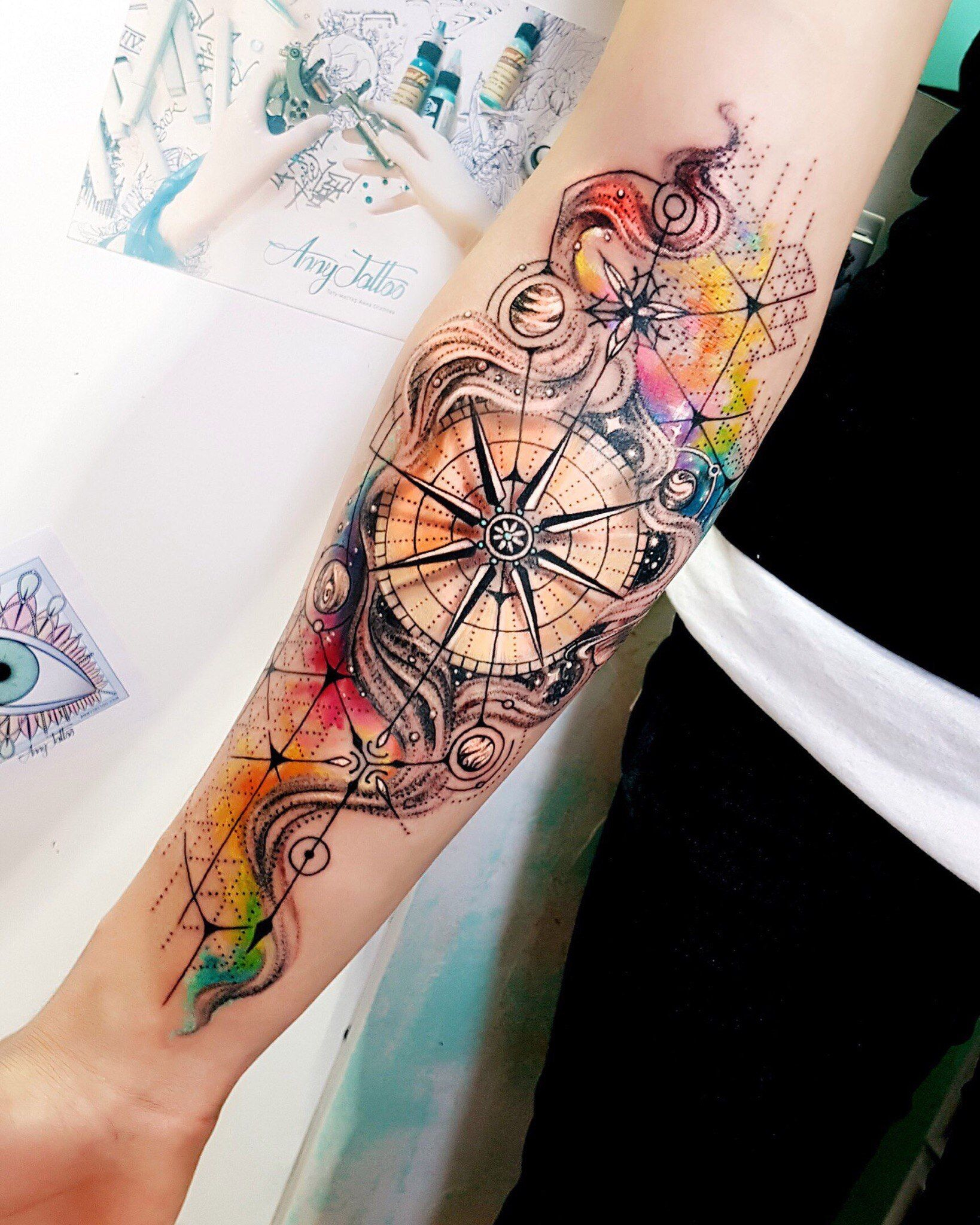 Like The Background But Different Types Of Compass Tattoos for dimensions 1638 X 2048