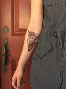 Lion Triangle Tattoo On Forearm Half Geometric And Half Realistic intended for dimensions 2448 X 3264