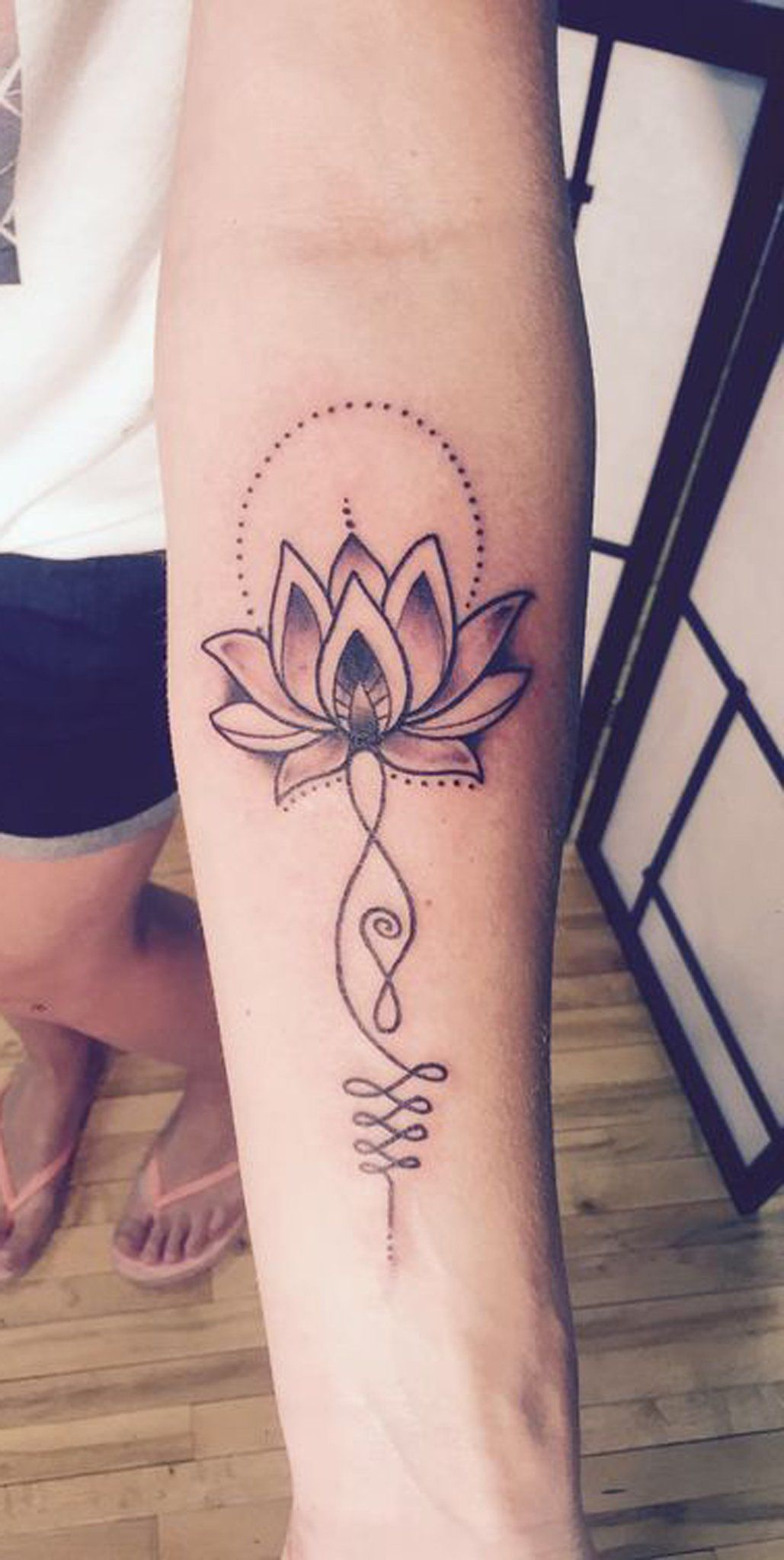Lotus Inner Forearm Tattoo Ideas For Women Geometric Mandala Arm within proportions 1029 X 2047