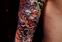 Love This Japanese Tattoo Sleeve The Tiger Design Is Awesome And regarding measurements 930 X 1153