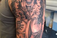 Lovely Work Greg On This Gambling Sleeve Piece Tattoo Ideas for proportions 1200 X 1600
