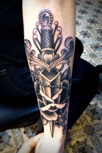 Lower Arm Tattoo Design View More Tattoos Pictures Under Dagger throughout proportions 1296 X 1936