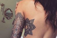 Mandala Flower Sidepiece Tattoo With A Matching Mandala Tattoo On with regard to dimensions 1106 X 1063