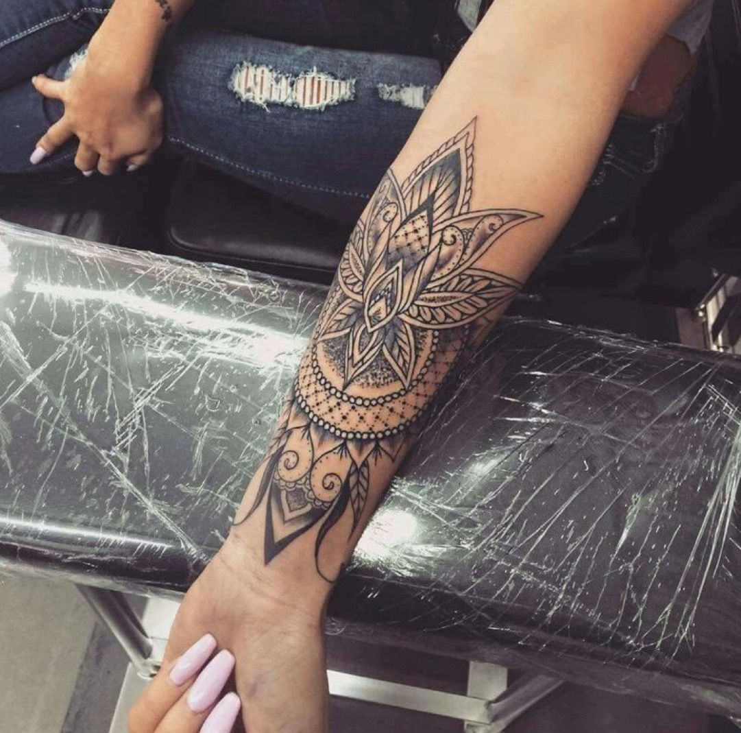 Mandala Style Lower Forearm Tattoo Completely Obsessed With The with regard to dimensions 1081 X 1069