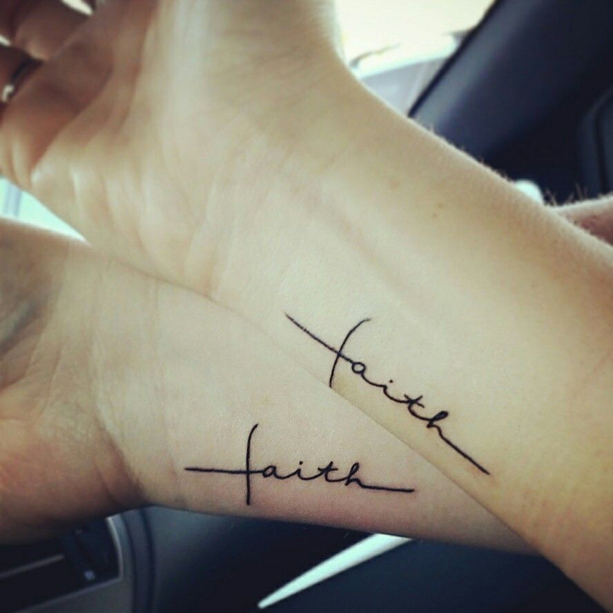 Matching Sister Tattoos Faith Cross God Love Family Wrist throughout size 888 X 888