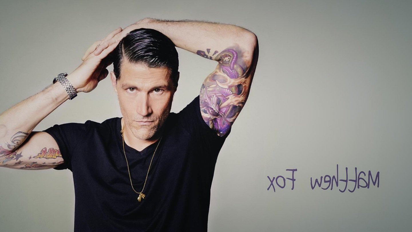 Matthew Fox Colorful Tattoo On Arm within sizing 1440 X 810