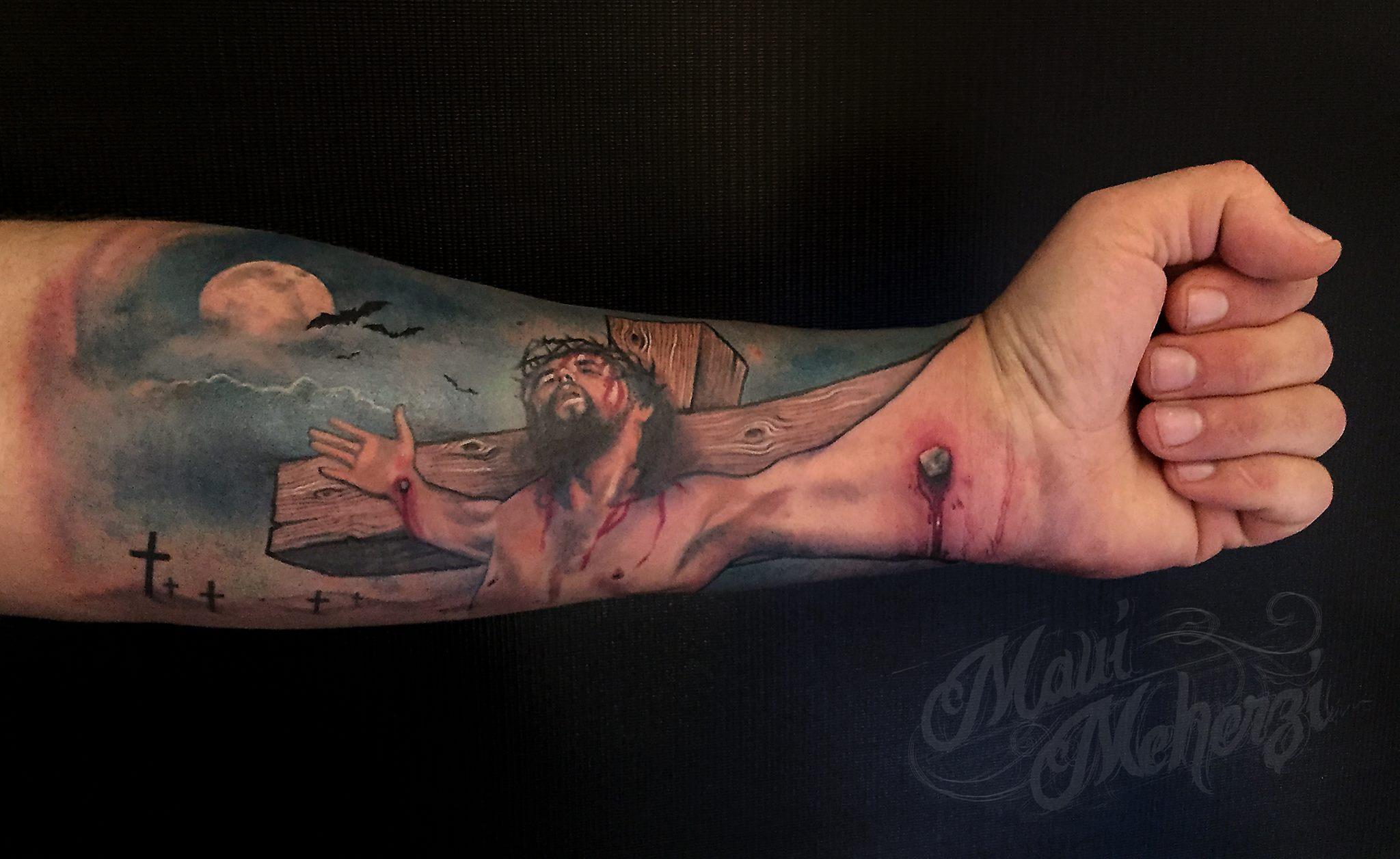 Maui Meherzi Jesus Hand Tattoos Von Tattoo Bewertungde with measurements 2048 X 1256