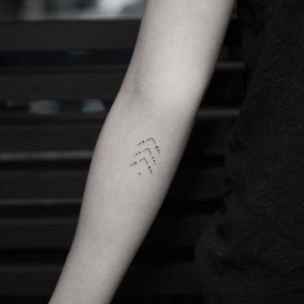 Minimalistic Arrow Tattoo On The Right Inner Forearm Minimalist within proportions 1000 X 1000