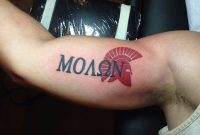 Molon Labe Tattoo I Got Done In Tarpon Springs Molon On The Right regarding sizing 960 X 1280