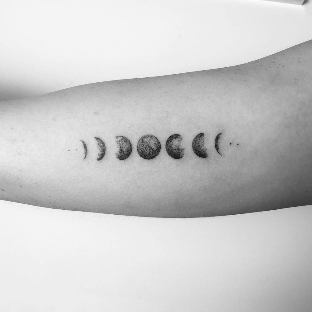 Moon Phases On The Right Inner Arm Tattoo Artist Iosep Ambokadze for sizing 1000 X 1000