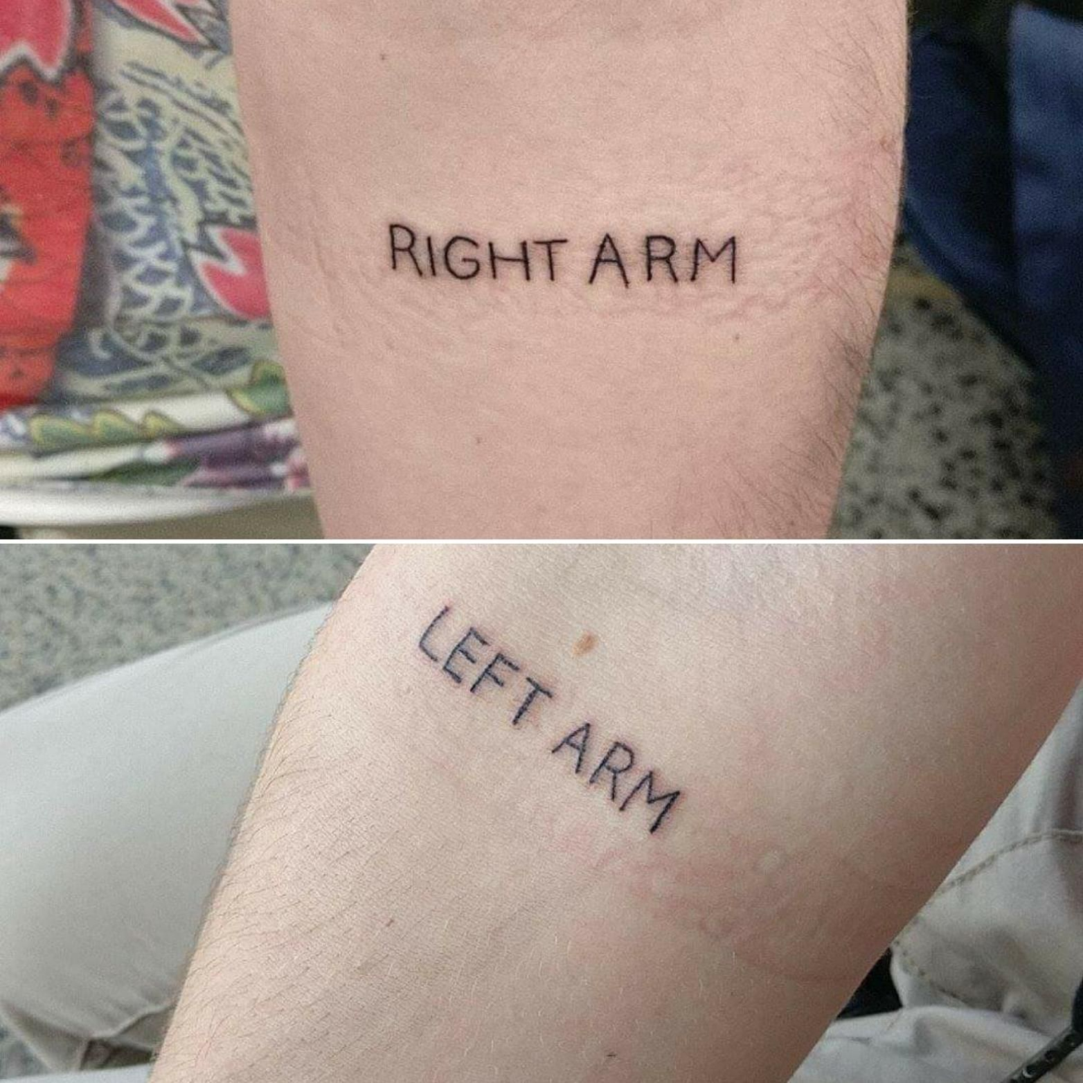 My Left Arm Right Arm Tattoo Yes Theyre On The Wrong Arm On Purpose with proportions 1564 X 1564