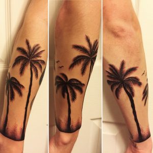 My New Tattoo Palm Trees Dot Work Wrapped Around My Forearm pertaining to dimensions 1334 X 1334
