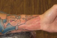 My Popeye Fist Tattoo Irish St Tattoo regarding size 3801 X 1558
