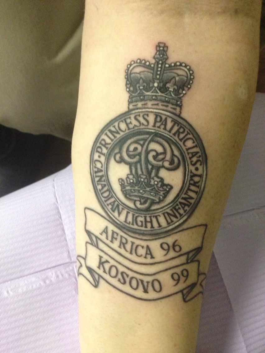 My Princess Patricias Canadian Light Infantry Ppcli Tattoo in proportions 852 X 1136