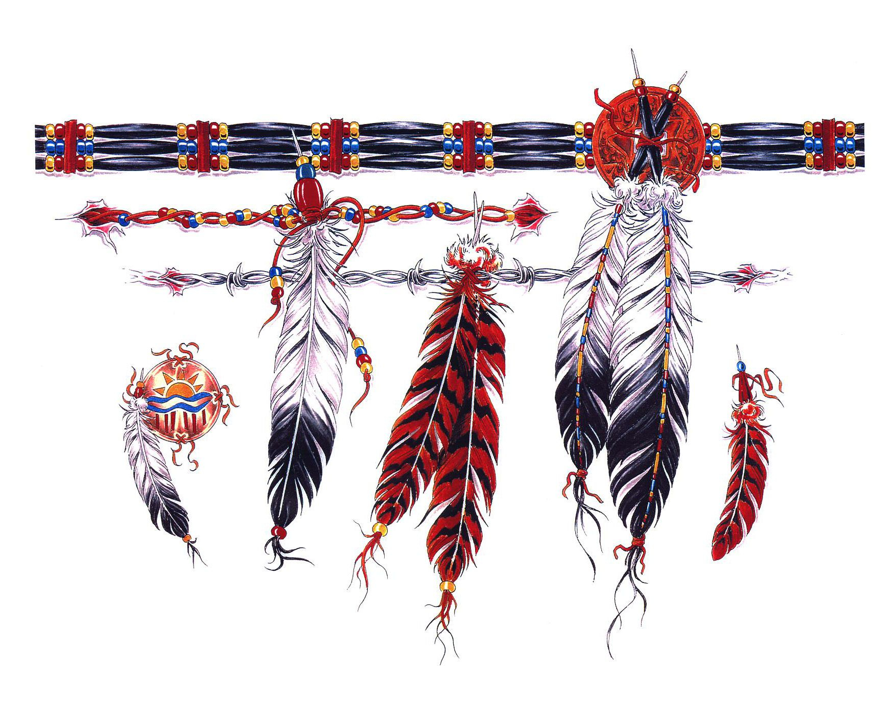 Native American Armband Tattoo Designs Pin American Feathers pertaining to size 1750 X 1375
