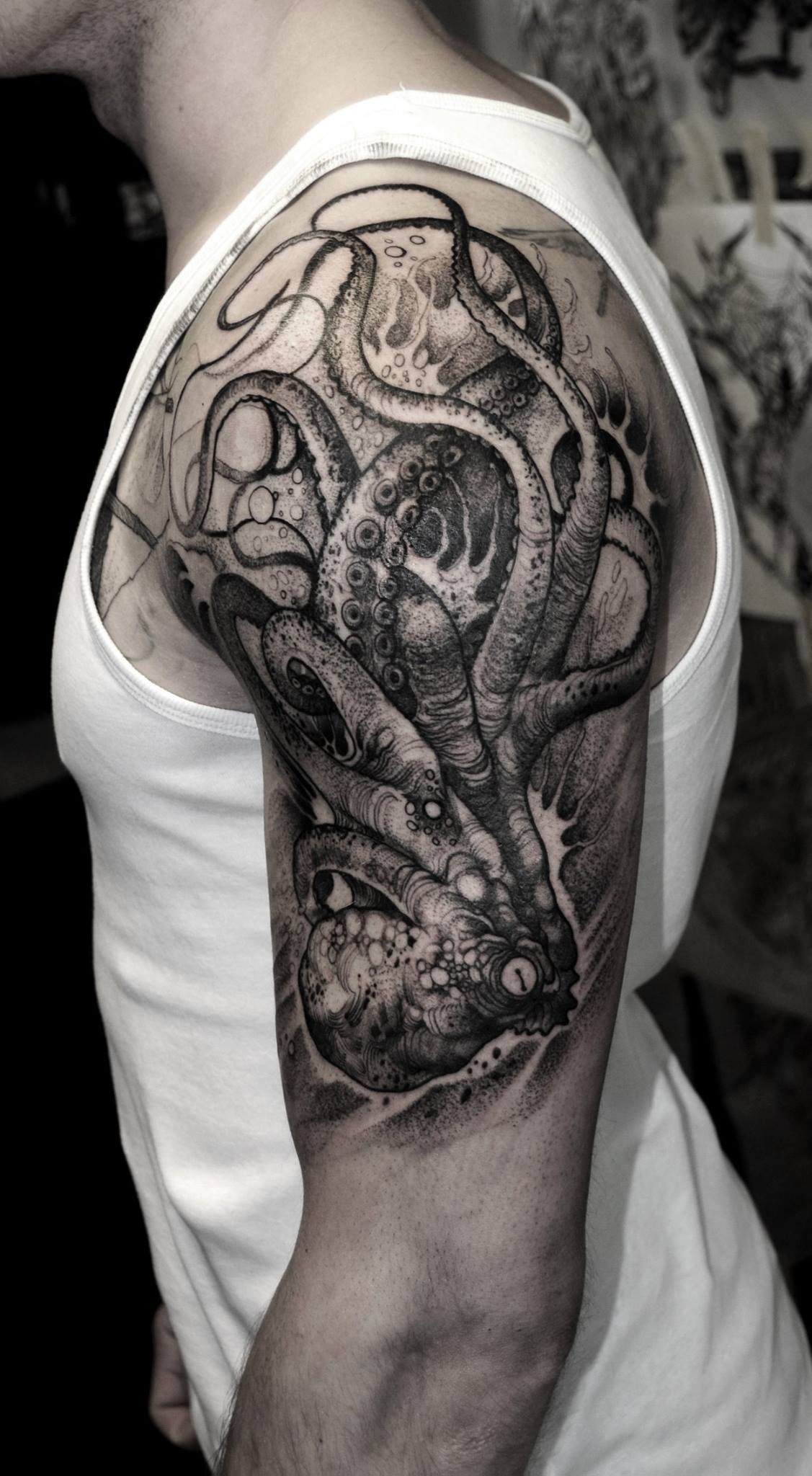 Octopus Arm Tattoo Inkedcollector Cool Tattoos Pinte regarding dimensions 1127 X 2048