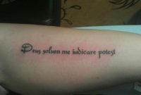 Only God Can Judge Me Inner Arm Tattoo In Latin Tattoos with regard to measurements 1632 X 920