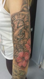 Owl Arm Piece Tattoo Justyna Kurzelowska Dark Rose Tattoo with regard to size 2322 X 4128