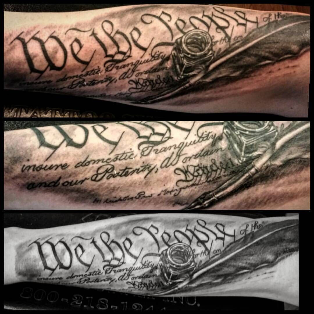 Patriotic Tattoos Would Appear To Be In Full Swing Theconstitution regarding measurements 1080 X 1080