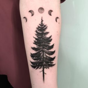 Pine Tree Tattoo Ella At Wicked Good Ink Portland Maine Tattoos within size 3024 X 3024