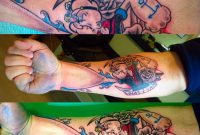 Popeye Forearm Tattoo Kdevil Southpawartist with dimensions 1136 X 1136