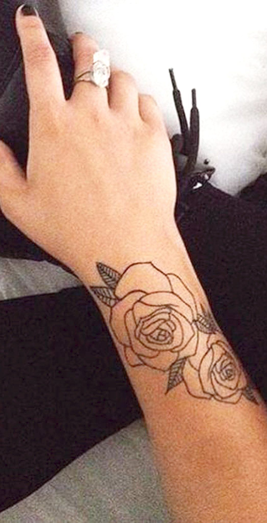 Realistic Minimal Rose Outer Forearm Tattoo Ideas For Women for dimensions 1045 X 2048