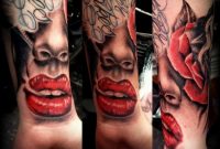 Red Lips Tattoo Calebslabzzzgraham On Deviantart within dimensions 922 X 866