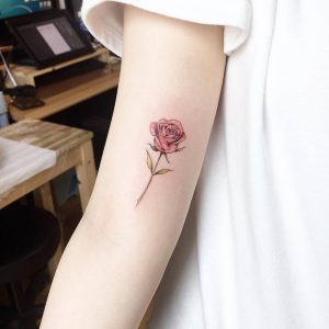 Red Rose Tattoo On The Right Inner Arm in measurements 1000 X 1000