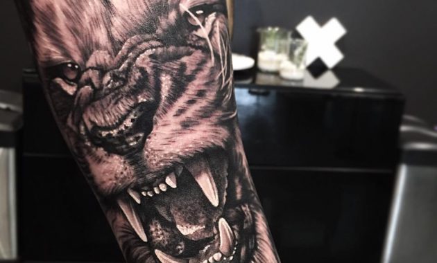 Unterarm mann wolf tattoo 75 innere