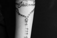 Rosary Beads Tattoo On A Arm With Cross As A Memorial Piece within measurements 799 X 999