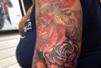 Rose Tattoo Upper Arm Tattoo Sleeve Woman Arm Tattoo For Megan regarding size 2009 X 2009