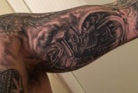 Samurai Tattoo Inside Left Arm Completed Dammnice Tattoos Yonkers pertaining to measurements 1334 X 1000