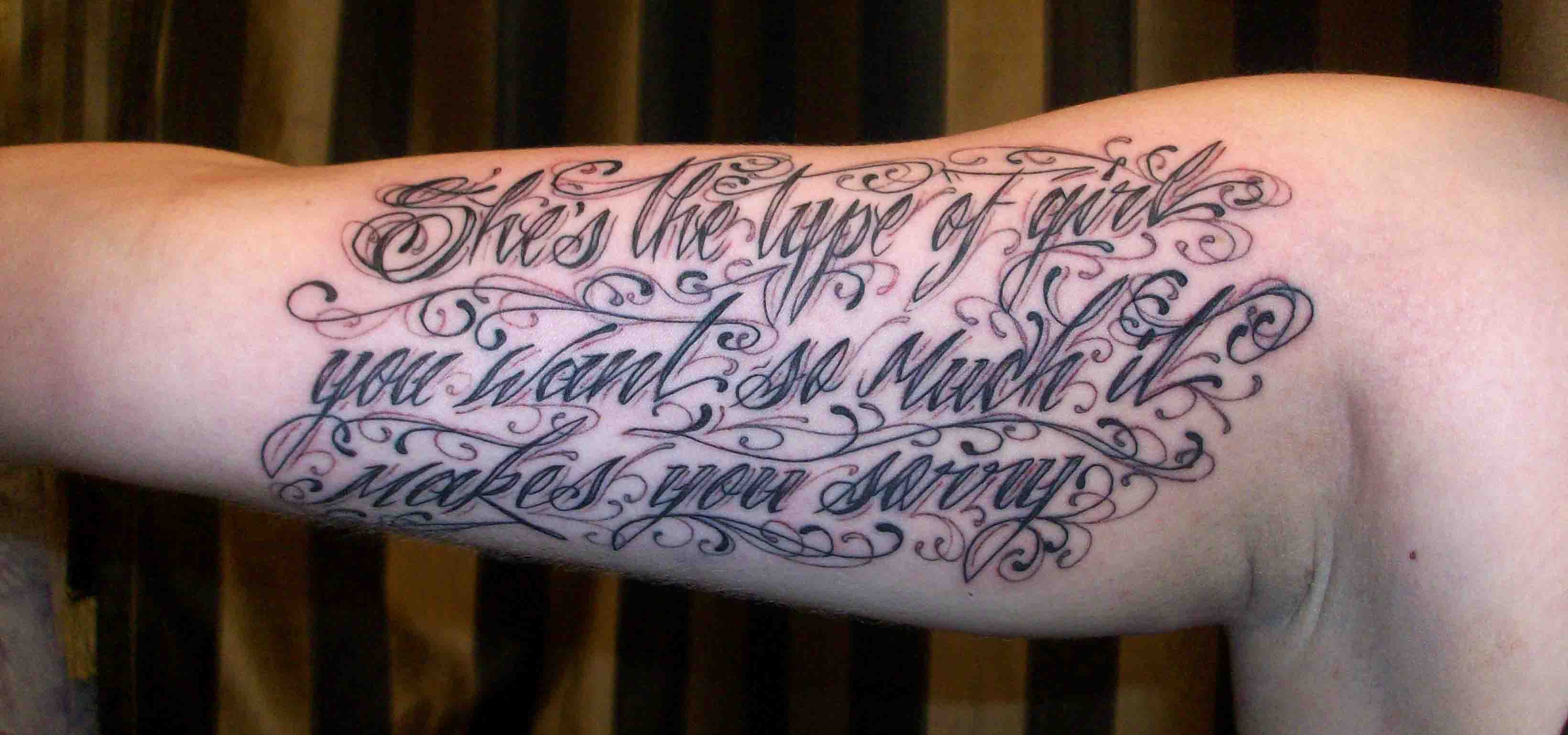 Script Inside Arm Haight Ashbury Tattoo with sizing 3280 X 1540