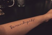 Serendipity Tattoo Placement Arm Tattoo Girly Script Tattoo Girl pertaining to dimensions 1024 X 1024