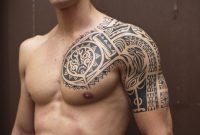 Sexy Men Half Sleeve Tattoos Black Ink Samoan Tribal Half Sleeve in dimensions 1055 X 850