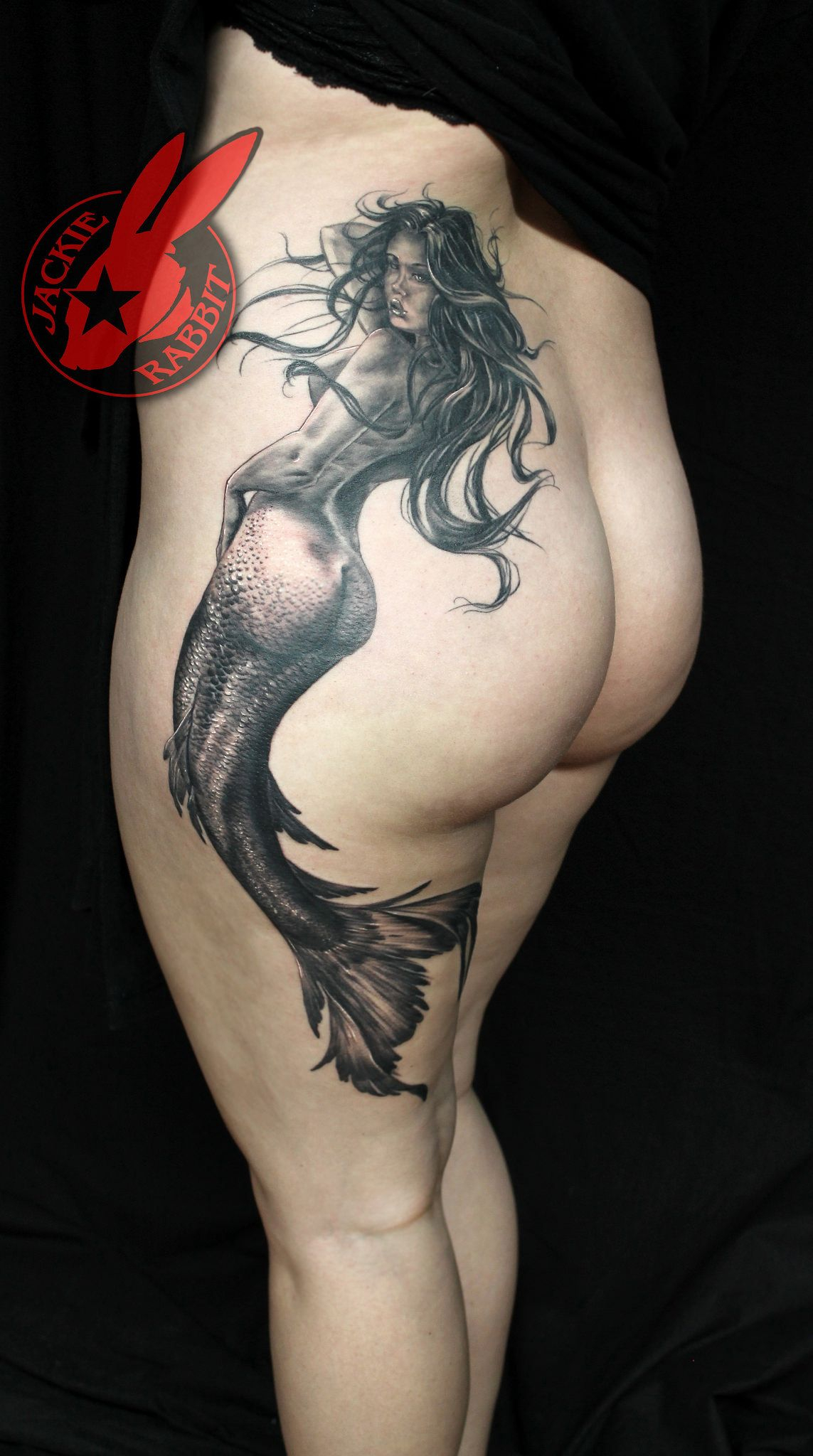 Sexy Realistic Mermaid Tattoo Jackie Rabbit Mermaid Heaven intended for dim...