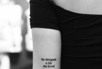 She Designed A Life She Loved Tattoo On The Back Of The Left Arm pertaining to size 1000 X 1000