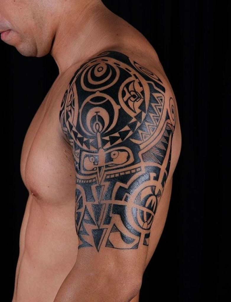 Shoulder Tattoos For Men Mens Shoulder Tattoo Ideas With Tattoo On for size 782 X 1024