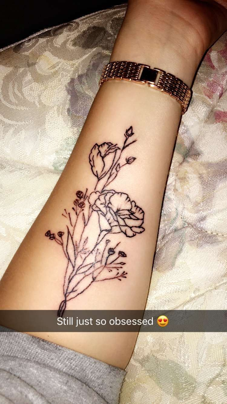 Simple Floral Tattooforearm Placement Wristtattoos with regard to size 750 X 1334