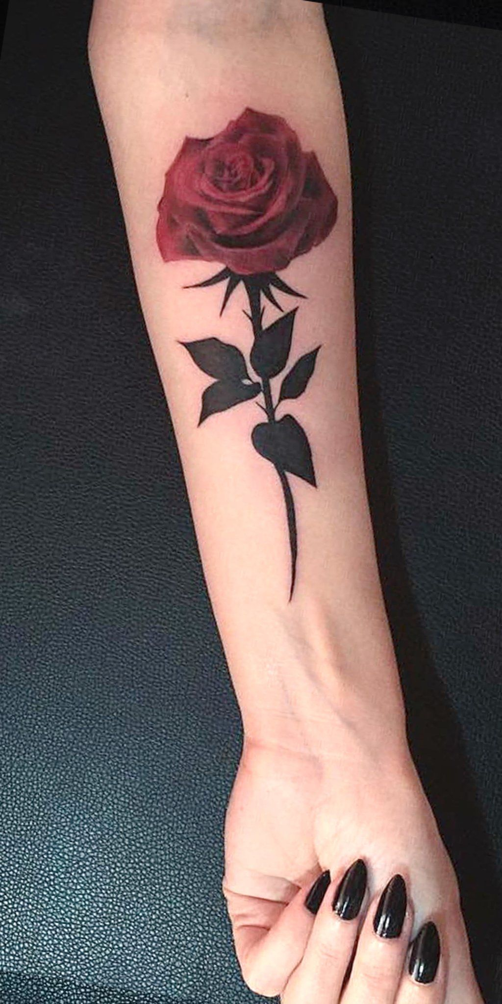 Single Red Rose Forearm Tattoo Ideas For Women Flower Floral with sizing 1024 X 2048