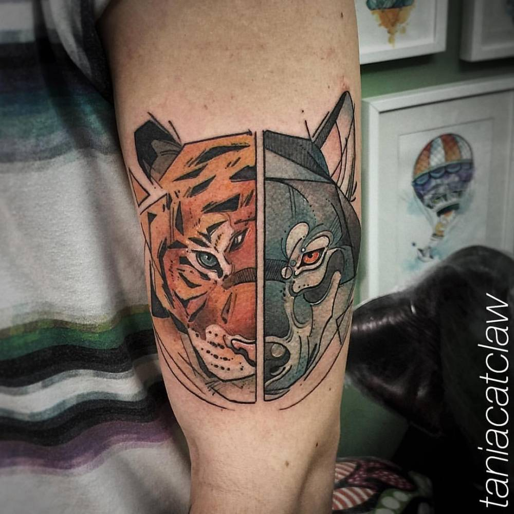 Sketch Work Style Tige Wolf Tattoo On The Left Upper within dimensions 1000 X 1000