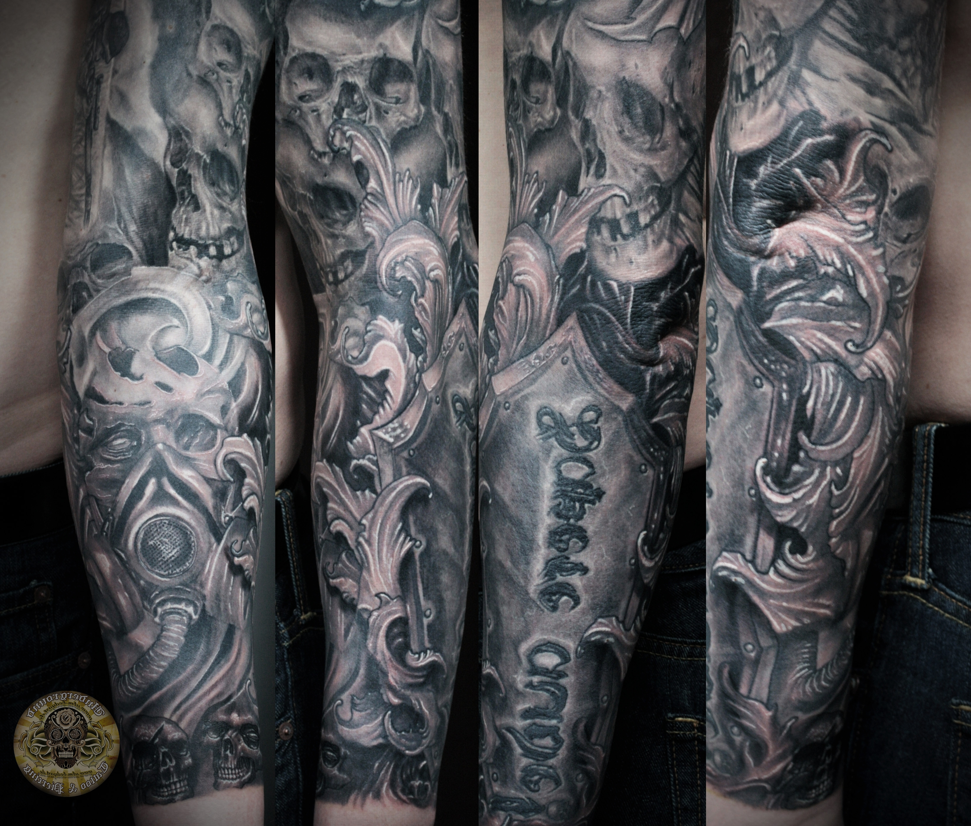 Skull Arm Sleeve Tattoos 1000 Images About Skull Tattoos On within proportions 3309 X 2816