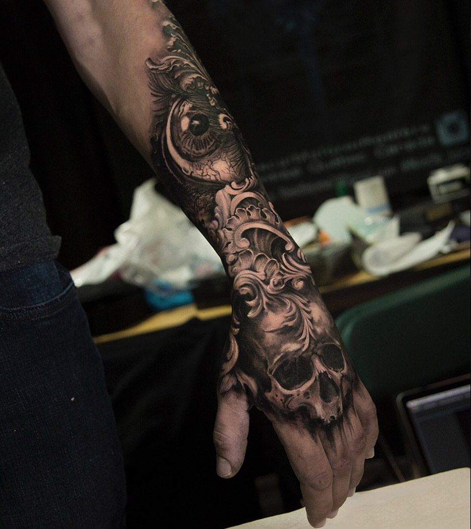 Skull Eye Hand Forearm Piece Best Tattoo Design Ideas pertaining to sizing 960 X 1077