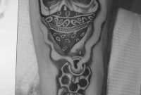 Skull With Gun Tattoo Design On Arm Tattoo Grid Drawing Gun regarding size 774 X 1032