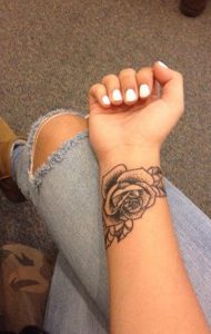 Small Black Rose Wrist Arm Tattoo Mybodiart Tattoo with sizing 951 X 1500