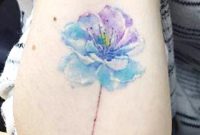 Small Blue Rose Outer Forearm Tattoo Ideas For Women Delicate Tiny in proportions 1003 X 2047